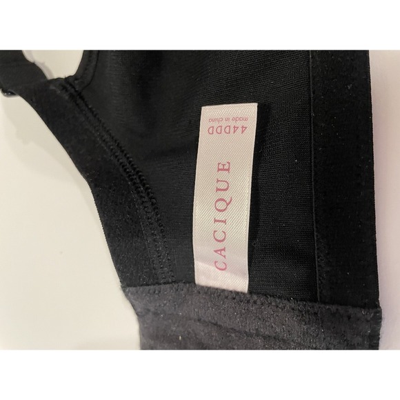 CACIQUE underwire Black‎ Bra 44DDD Very Supportive Plus Sz - Picture 4 of 7